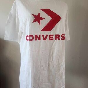 Unisex Converse White and Red Graphic T-Shirt Size M NWOT